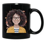 Crazy Mom With A Big Smile Design Black Coffee Mug, Gift Coffee Mug - Black
