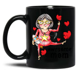 Crazy Momma'S Wonderland Collection Black Coffee Mug, Gift Coffee Mug