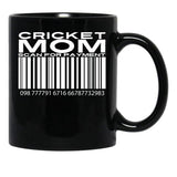 Cricket Mom Scan For Payment Black Coffee Mug, Gift Coffee Mug - Black