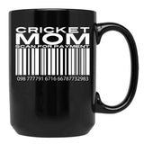 Cricket Mom Scan For Payment Black Coffee Mug, Gift Coffee Mug - Black
