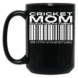Cricket Mom Scan For Payment Black Coffee Mug, Gift Coffee Mug