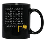 Crochet Counting Black Coffee Mug, Gift Coffee Mug - Black