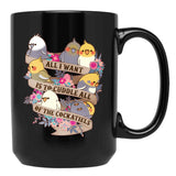Cuddle All Of The Cockatiels Black Coffee Mug, Gift Coffee Mug - Black