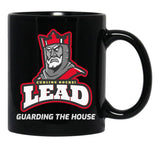 Curling Leads-Guarding The House- Blk Black Coffee Mug, Gift Coffee Mug - Black