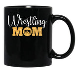 Cute Apparel For A Proud Wrestling Mom Black Coffee Mug, Gift Coffee Mug - Black