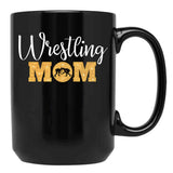 Cute Apparel For A Proud Wrestling Mom Black Coffee Mug, Gift Coffee Mug - Black
