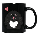 Cute Black And White Pekingese Peke Black Coffee Mug, Gift Coffee Mug - Black