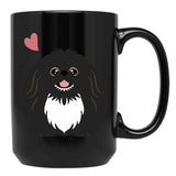 Cute Black And White Pekingese Peke Black Coffee Mug, Gift Coffee Mug - Black