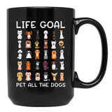 Cute Canine Puppy Dog Pets Pet All The Dogs Black Coffee Mug, Gift Coffee Mug - Black