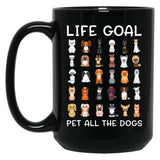 Cute Canine Puppy Dog Pets Pet All The Dogs Black Coffee Mug, Gift Coffee Mug