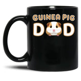 Cute Guinea Pig Dad Black Coffee Mug, Gift Coffee Mug