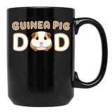 Cute Guinea Pig Dad Black Coffee Mug, Gift Coffee Mug - Black