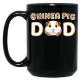 Cute Guinea Pig Dad Black Coffee Mug, Gift Coffee Mug