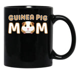 Cute Guinea Pig Mom Black Coffee Mug, Gift Coffee Mug - Black
