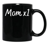 Cute Mom Of One Only Child Graphic Black Coffee Mug, Gift Coffee Mug - Black
