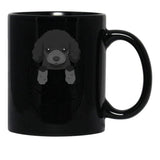 Cute Poodle Dog In Pocket Black Coffee Mug, Gift Coffee Mug - Black