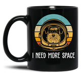Cute Schnauzer Astronaut - Funny Schnauzer Black Coffee Mug, Gift Coffee Mug