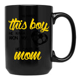 Cute Soccer Mom Shirt World Cup Cool Quote Saying Black Coffee Mug, Gift Coffee Mug - Black