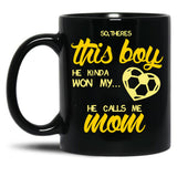 Cute Soccer Mom Shirt World Cup Funny Quote Saying Black Coffee Mug, Gift Coffee Mug