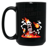 Cyber Security They Said It Would Be Fun Funny Cybersecurity Black Coffee Mug, Gift Coffee Mug