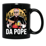 Da Pope Chicago Pope Funny Leo Xiv Black Coffee Mug - Black