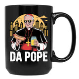 Da Pope Chicago Pope Funny Leo Xiv Black Coffee Mug - Black
