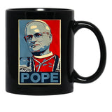 Da Pope Retro Art Pope Leo Xiv Black Coffee Mug - Black