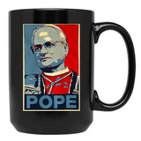 Da Pope Retro Art Pope Leo Xiv Black Coffee Mug - Black