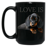 Dachshund Dog Mom Dad Men Women Kids Gift Doxie Black Coffee Mug, Gift Coffee Mug