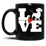 Dachshund Lover Black Coffee Mug, Gift Coffee Mug