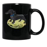 Dachshund Tanky Black Coffee Mug, Gift Coffee Mug - Black