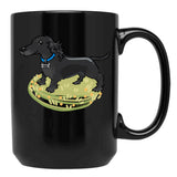 Dachshund Tanky Black Coffee Mug, Gift Coffee Mug - Black