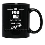 Dad Design Black Coffee Mug - Black