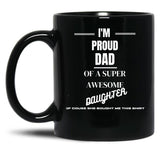 Dad Design Black Coffee Mug