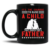 Dad Fathers Day Gift Black Coffee Mug