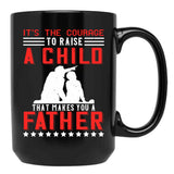 Dad Fathers Day Gift Black Coffee Mug - Black
