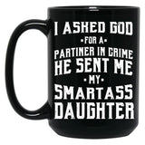 Dad From Daughter Smart Daughter - Fathers Day Gift Black Coffee Mug