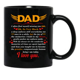 Dad I Love You Black Coffee Mug - Black