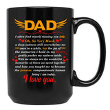 Dad I Love You Black Coffee Mug - Black