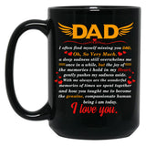 Dad I Love You Black Coffee Mug