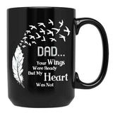 Dad Quotes Black Coffee Mug - Black