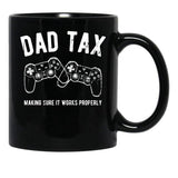 Dad Tax Gaming Black Coffee Mug - Black