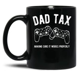 Dad Tax Gaming Black Coffee Mug