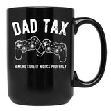 Dad Tax Gaming Black Coffee Mug - Black