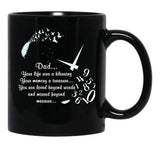 Dad Your Life Was A Blessing Black Coffee Mug - Black