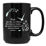 Dad Your Life Was A Blessing Black Coffee Mug - Black