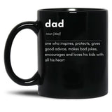 Dad Black Coffee Mug, Gift Coffee Mug