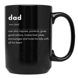 Dad Black Coffee Mug, Gift Coffee Mug - Black