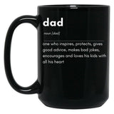 Dad Black Coffee Mug, Gift Coffee Mug