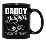 Daddy And Daughter Not Always Eye To Eye But Always Heart To Heart (10) Black Coffee Mug - Black